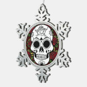 retro schneeflocken Zinn-Ornament (Rechts)