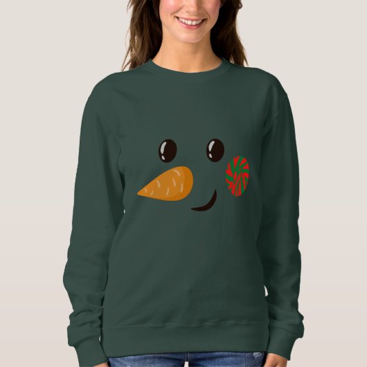 Retro-Schneemann Herren Sweatshirt (Vorderseite)