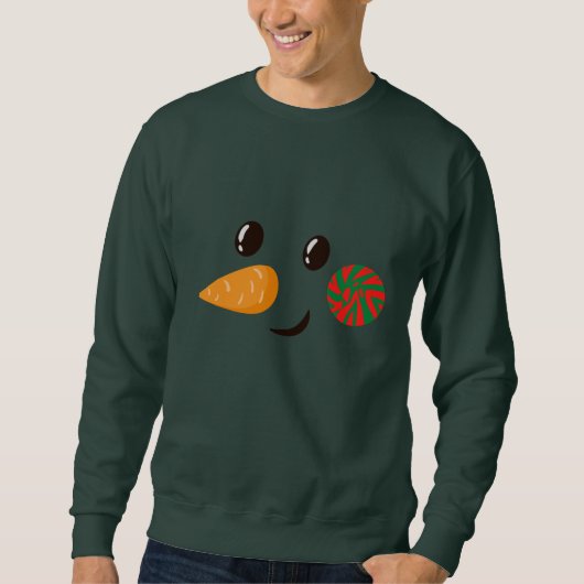 Retro-Schneemann Herren Sweatshirt (Vorderseite)