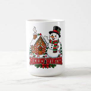 Retro-Schneemann-Magie-Winter-Tasse Kaffeetasse