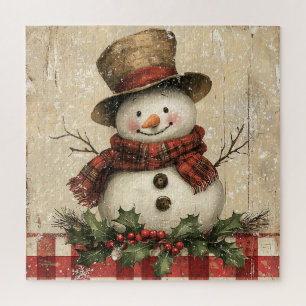 Retro-Schneemann-Puzzle Puzzle
