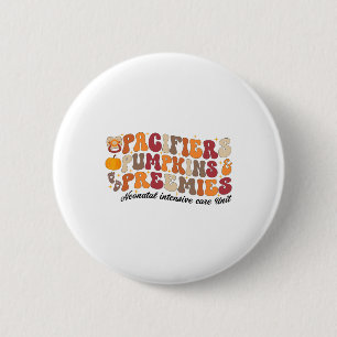 Retro Schnuller Pumpkins Preemies Erntedank Nic Button