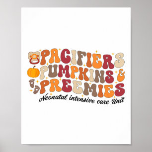 Retro Schnuller Pumpkins Preemies Erntedank Nic Poster