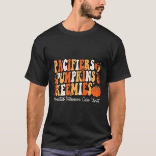 Retro Schnuller Pumpkins Preemies Erntedank Nic T-Shirt