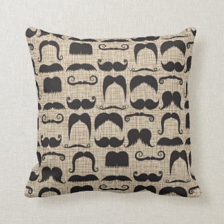 Retro Schnurrbart-Schnurrbart Stache Muster Kissen