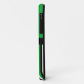 Retro Schnurrbart Stache Schnurrbart mit grünen Case-Mate iPhone Hülle (Hinten/Links)