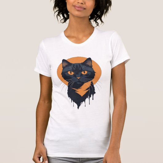 Retro Schnurrhaare T-Shirt (Vorderseite)