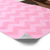 Retro-Schokolade-Eiscreme-Shake Poster (Ecke)