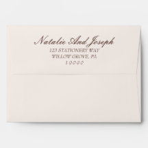 Retro Schokoladenbraun Creme Old Money Hochzeit