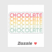 Retro-Schokoladenfarbe Aufkleber (Blatt)