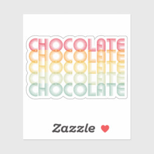 Retro-Schokoladenfarbe Aufkleber