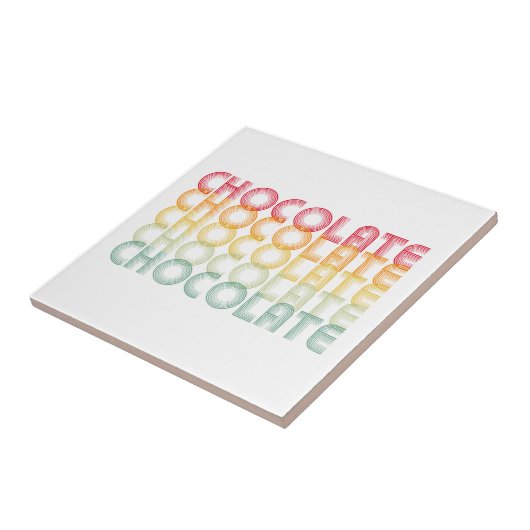 Retro-Schokoladenfarbe Fliese (Seite)