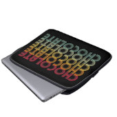 Retro-Schokoladenfarbe Laptopschutzhülle (Vorne Knopf)