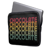 Retro-Schokoladenfarbe Laptopschutzhülle (Vorderseite Links)