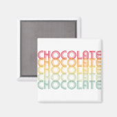 Retro-Schokoladenfarbe Magnet (Vorderseite/Rückseite)