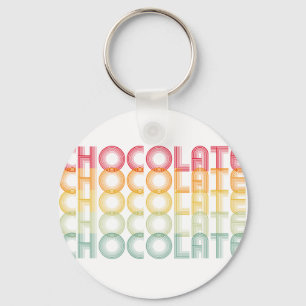 Retro-Schokoladenfarbe Schlüsselanhänger