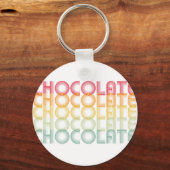 Retro-Schokoladenfarbe Schlüsselanhänger (Vorderseite)