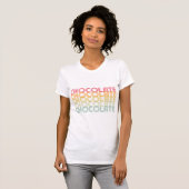 Retro-Schokoladenfarbe T-Shirt (Vorne ganz)