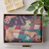 Retro Schönes Frauengemälde Seidenpapier (Geschenk)