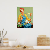 Retro-Schönheit 38 Poster (Küche)