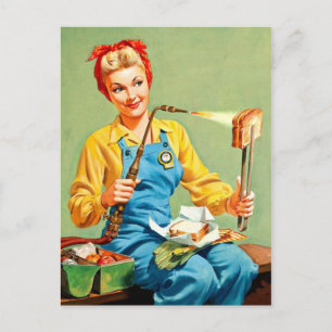 Retro-Schönheit 38 Postkarte