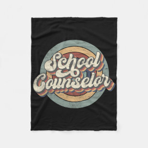 Retro School Counselor Ck to School Teacher Squad Fleecedecke