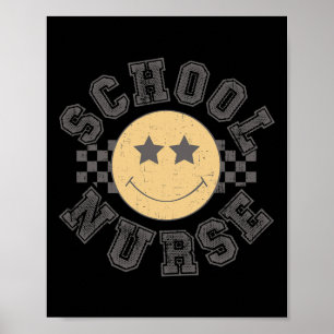Retro School Nurse Future Nurse Krankenpflege Heil Poster
