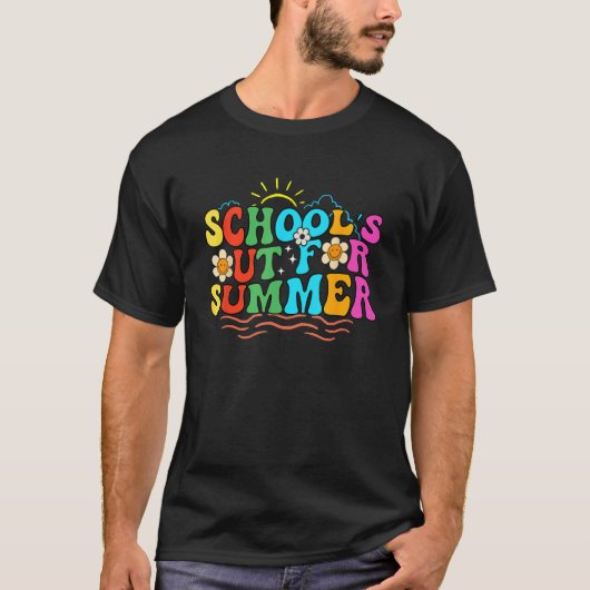 Retro School s Out For Summer Last Day Of School B T-Shirt (Vorderseite)
