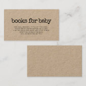 Retro-Schreibmaschine Babyduschenbuchkarte Visitenkarte (Vorne/Hinten)