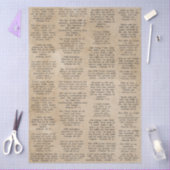 Retro Schreibmaschine Bible Psalm Verses for Journ Seidenpapier (Basteln)