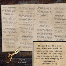 Retro Schreibmaschine Bible Psalm Verses for Journ