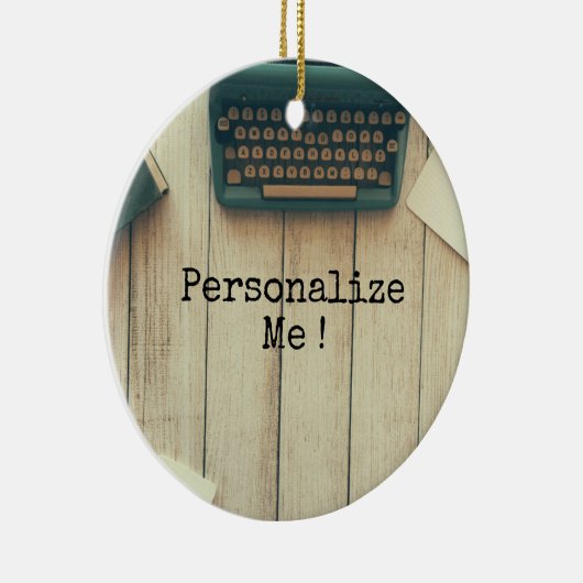 Retro Schreibmaschine des Verfasser-Schreibtischs Keramik Ornament (Rechts)