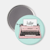 Retro-Schreibmaschine Magnet (Vorderseite/Rückseite)