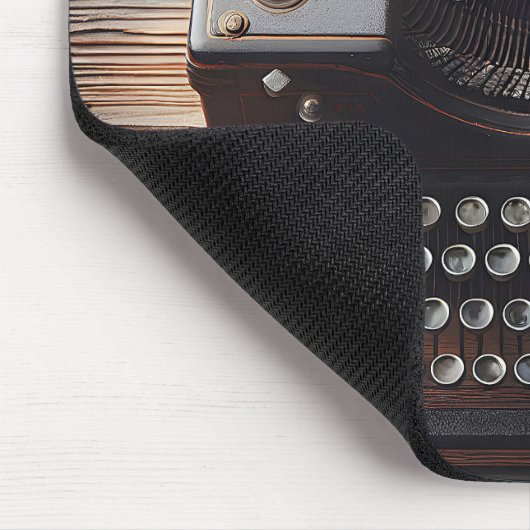 Retro-Schreibmaschine mit Papier Mousepad (Ecke)