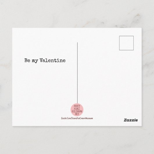 Retro-Schreibmaschine Personalisiert Vintag Valent Postkarte (Rückseite)