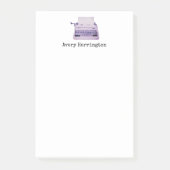 Retro-Schreibmaschine Personalisierte dunkle Akade Post-it Klebezettel (Vorderseite)