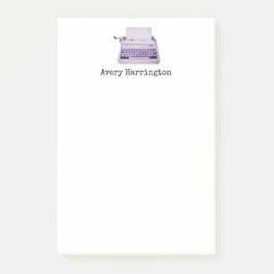 Retro-Schreibmaschine Personalisierte dunkle Akade Post-it Klebezettel