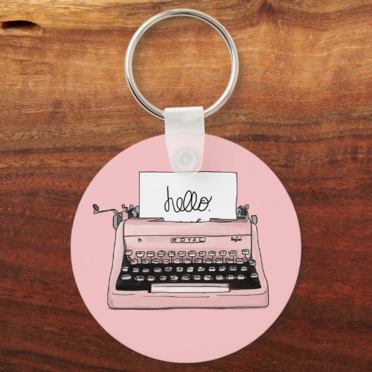 Retro-Schreibmaschine Schlüsselanhänger (Vorderseite)