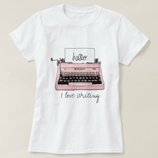 Retro-Schreibmaschine T-Shirt (Design vorne)