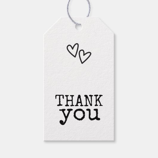 Retro Schreibmaschinentypografie Minimalistische H Geschenkanhänger (Vorderseite)