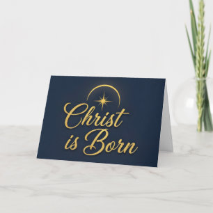 Retro Schrift Christ ist geboren Weihnachten