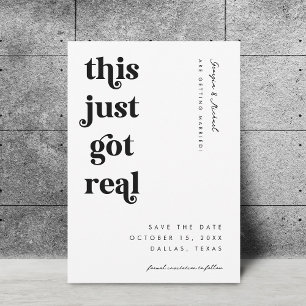 Retro-Schrift Dieses ist jetzt echt lustig Fett Ho Save The Date