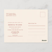Retro-Schrift Graduierten-Foto Abschluss-Einladung Postkarte (Rückseite)
