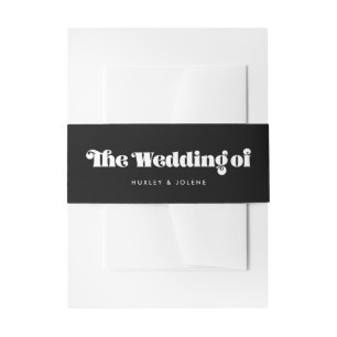 Retro-Schrift Hochzeit im Vintage-Stil Einladungsbanderole
