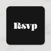 Retro-Schrift-QR-Code-RSVP-Antwort im Vintage-Stil Begleitkarte (Vorderseite)