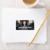 Retro Schriftart Abschluss Foto Rücksendeadresse Adressaufkleber (Insitu)