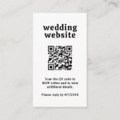 Retro Schriftart Black and White QR Code Moderne H Begleitkarte (Vorderseite)