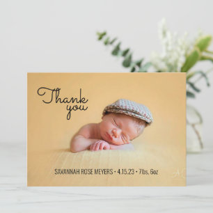 Retro-Schriftart Foto Vielen Dank Hinweis Einladung