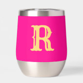 Retro-Schriftart für Monogramm, rosa (Rückseite)
