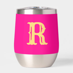 Retro-Schriftart für Monogramm, rosa
